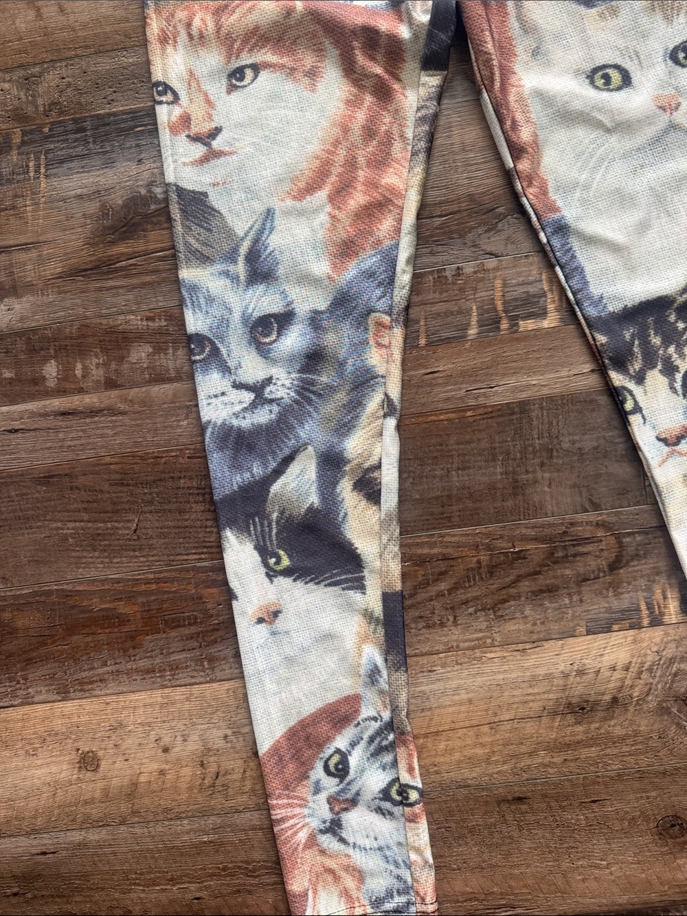 Cat Print Kids/Adult Leggings in Multicolor - Picture 3 of 8